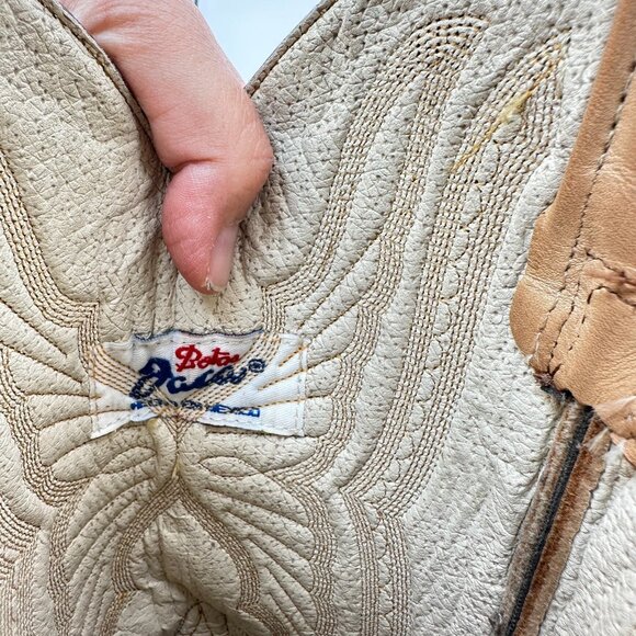 Botas Jaca Men Size MEX 28.5 EE US 10.5 Brown Leather Cowboy Western Boot - Picture 11 of 14